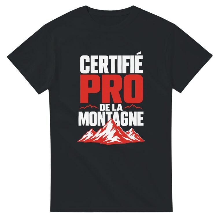 T shirt Certifié Pro de la Montagne