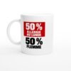 Mug 50 pour cent Allergie au Lundi 50 pour cent Flemme Bandeau Rouge