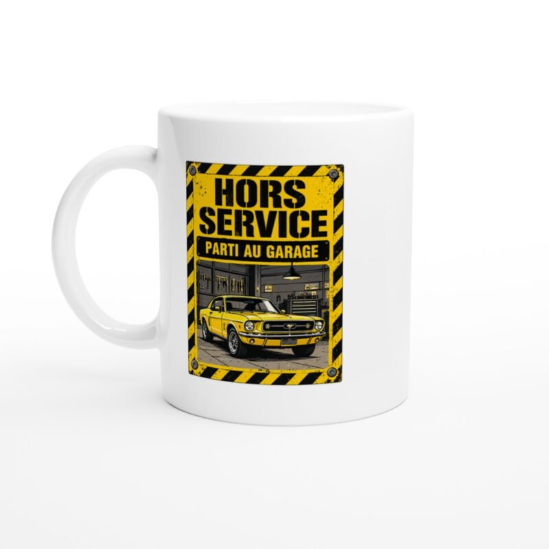 Mug Voiture Ancienne Hors Service Parti Au Garage