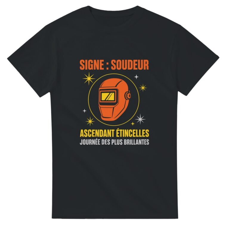 T shirt Signe Soudeur Ascendant Étincelles Journée des Plus Brillantes