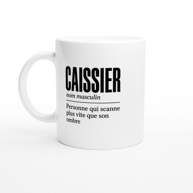 Mug Caissier Personne Qui Scanne Plus Vite Que Son Ombre