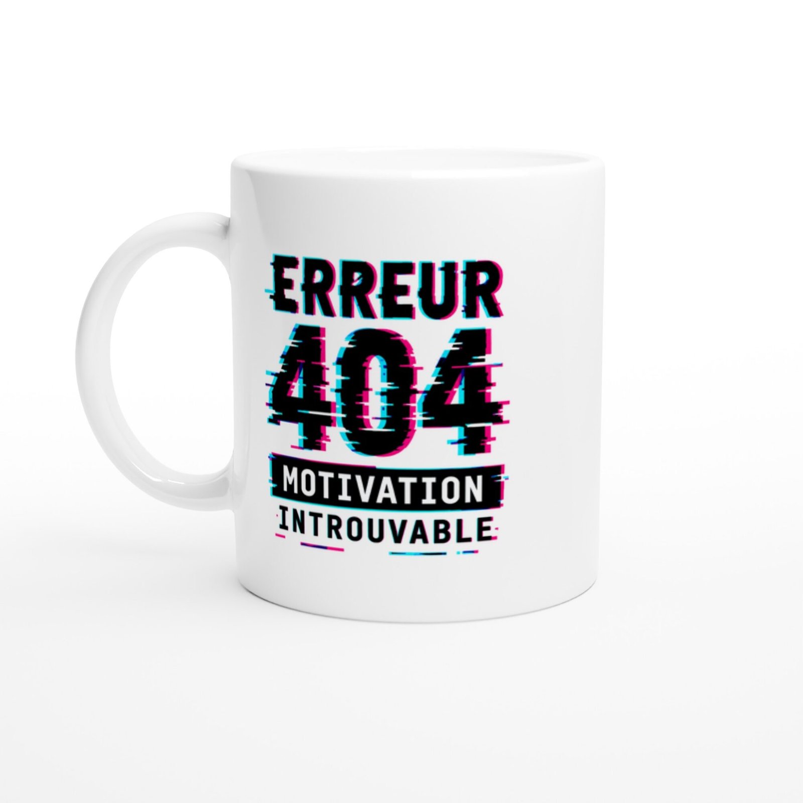 Mug Erreur 404 Motivation Introuvable Bandeau Droit