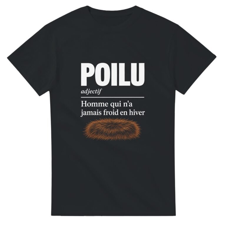 T shirt Poilu Homme Qui N'A Jamais Froid en Hiver