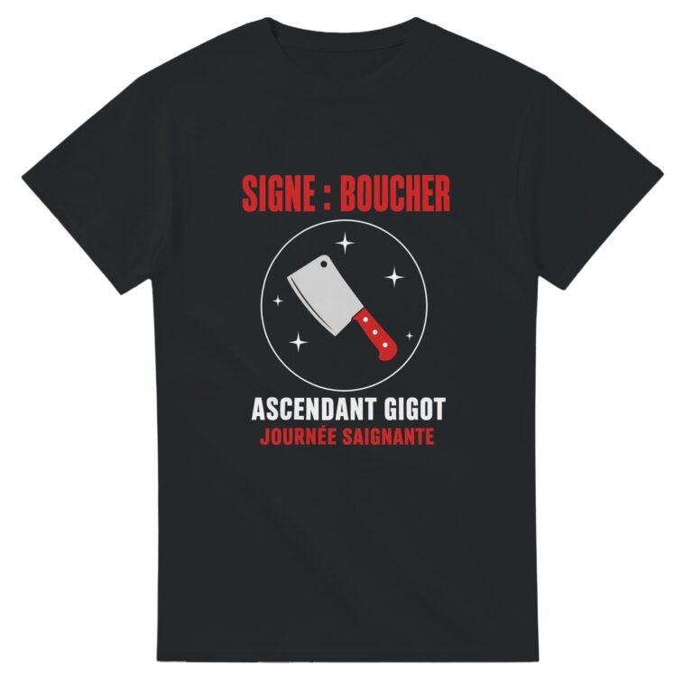 T shirt Signe Boucher Ascendant Gigot Journée Saignante