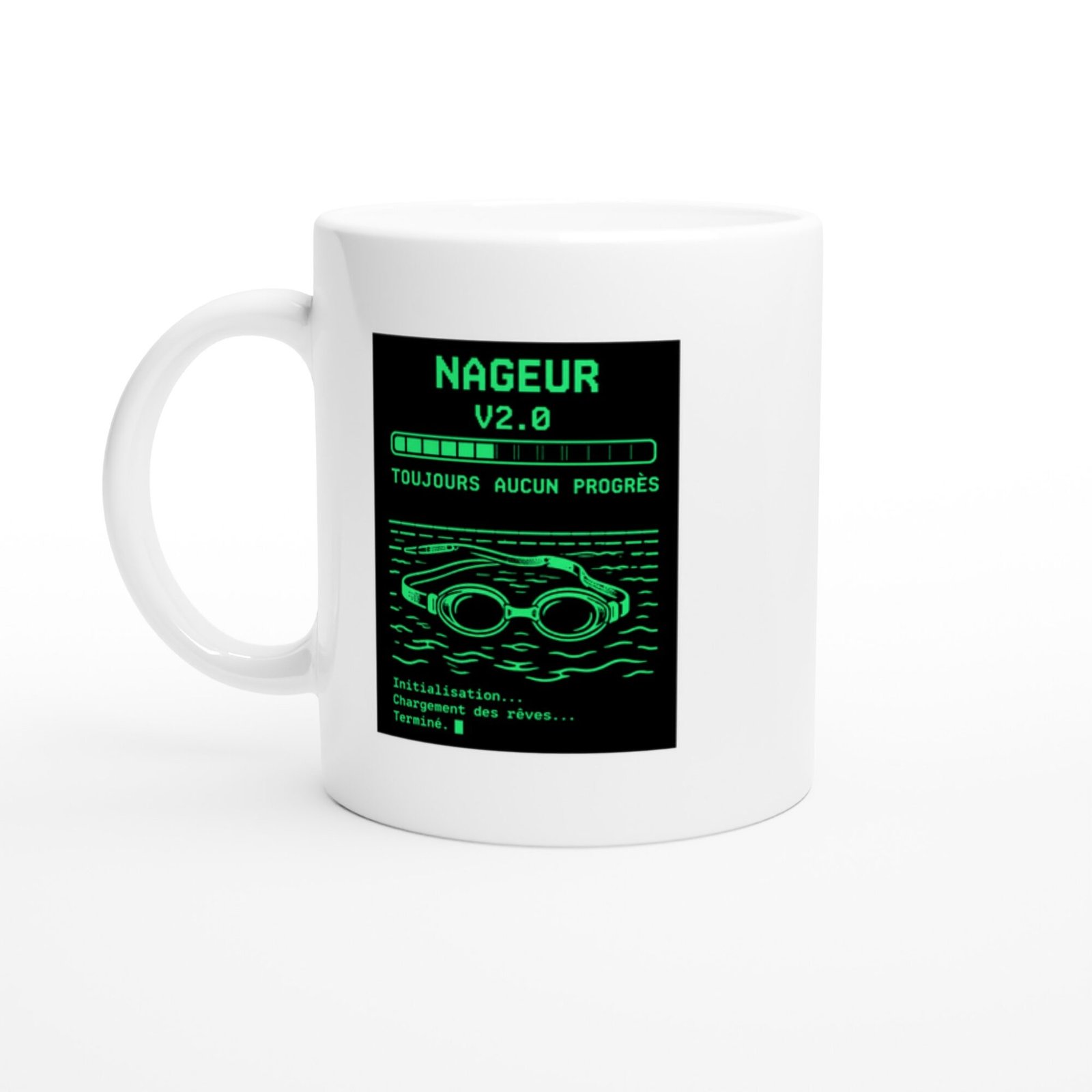 Mug Natation Nageur V2.0 Toujours Aucun Progrès