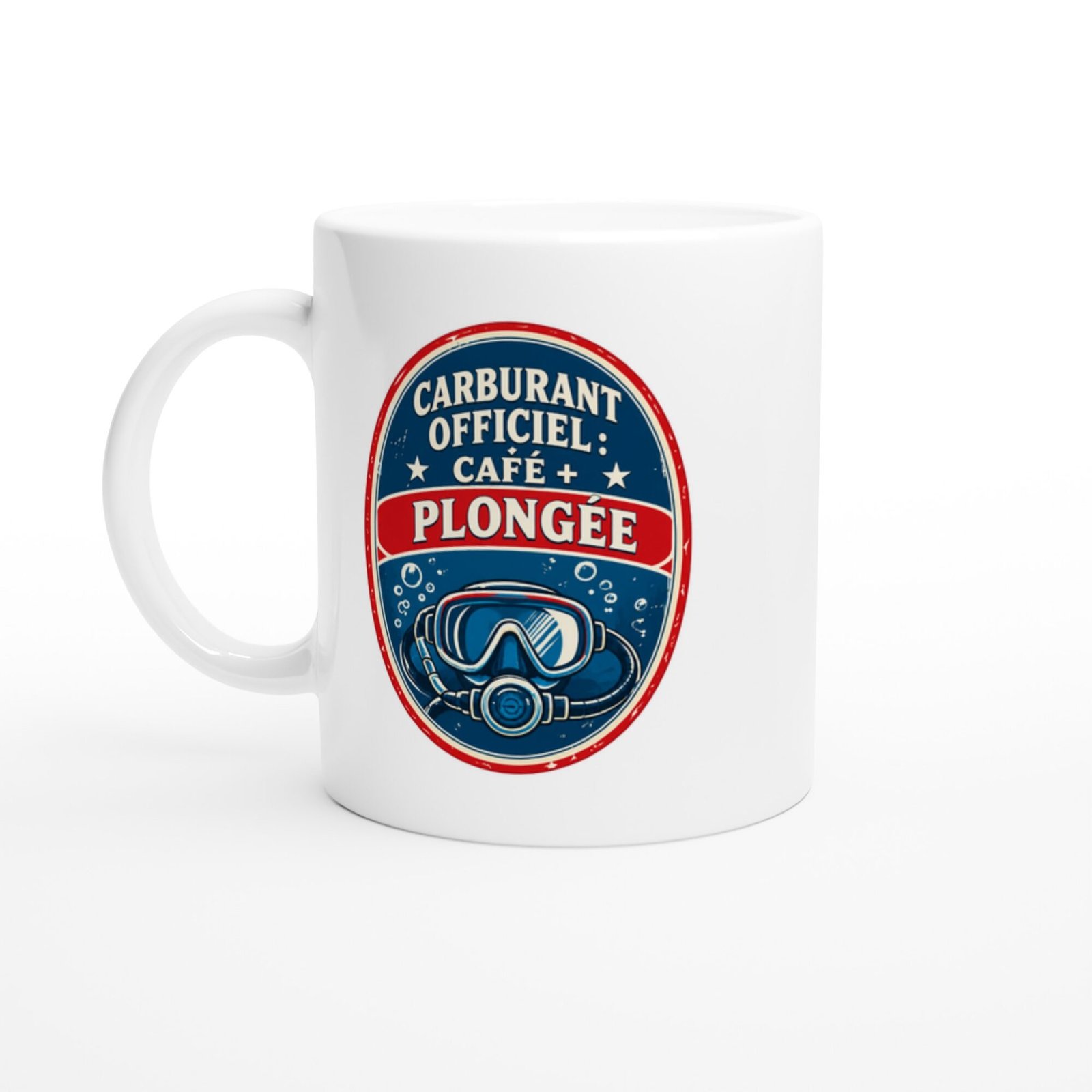 Mug Carburant Officiel Café + Plongée
