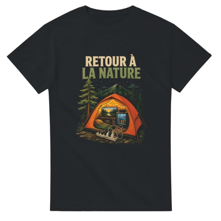 T shirt Camping Retour à la Nature