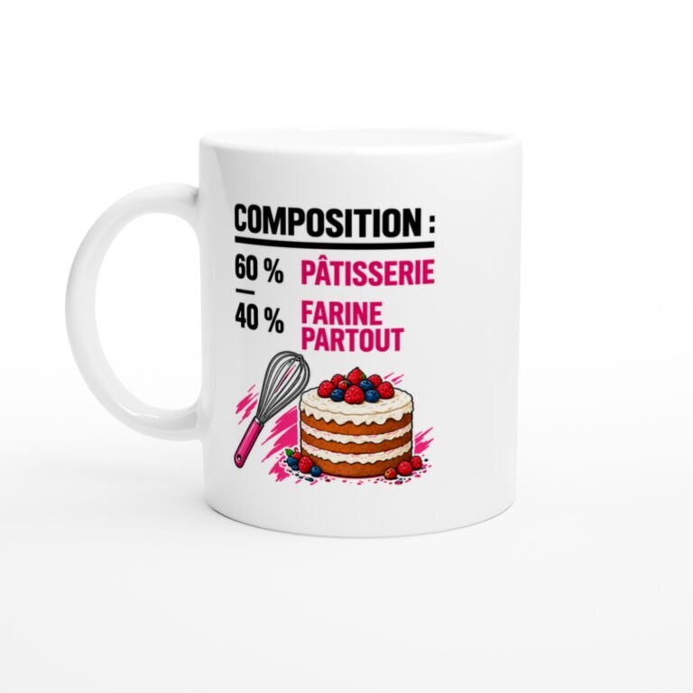 Mug Composition 60 % Pâtisserie 40 % Farine Partout