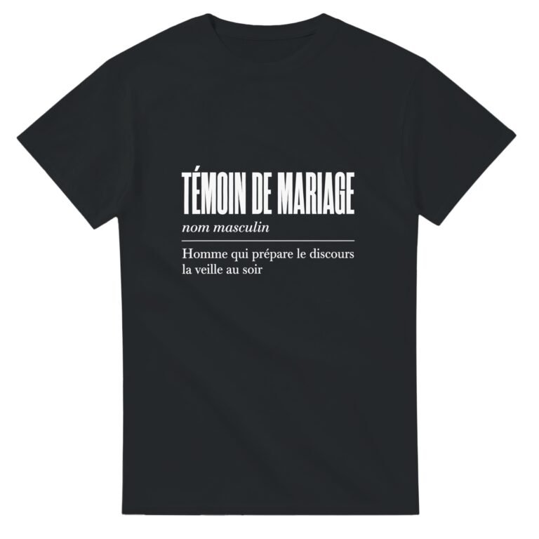 T shirt Témoin de Mariage Homme Qui Prépare le Discours la Veille au Soir