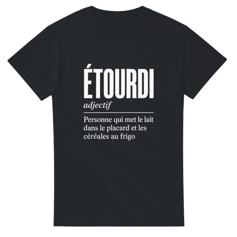 T shirt Étourdi Personne Qui Met le Lait Dans le Placard et les Céréales au Frigo