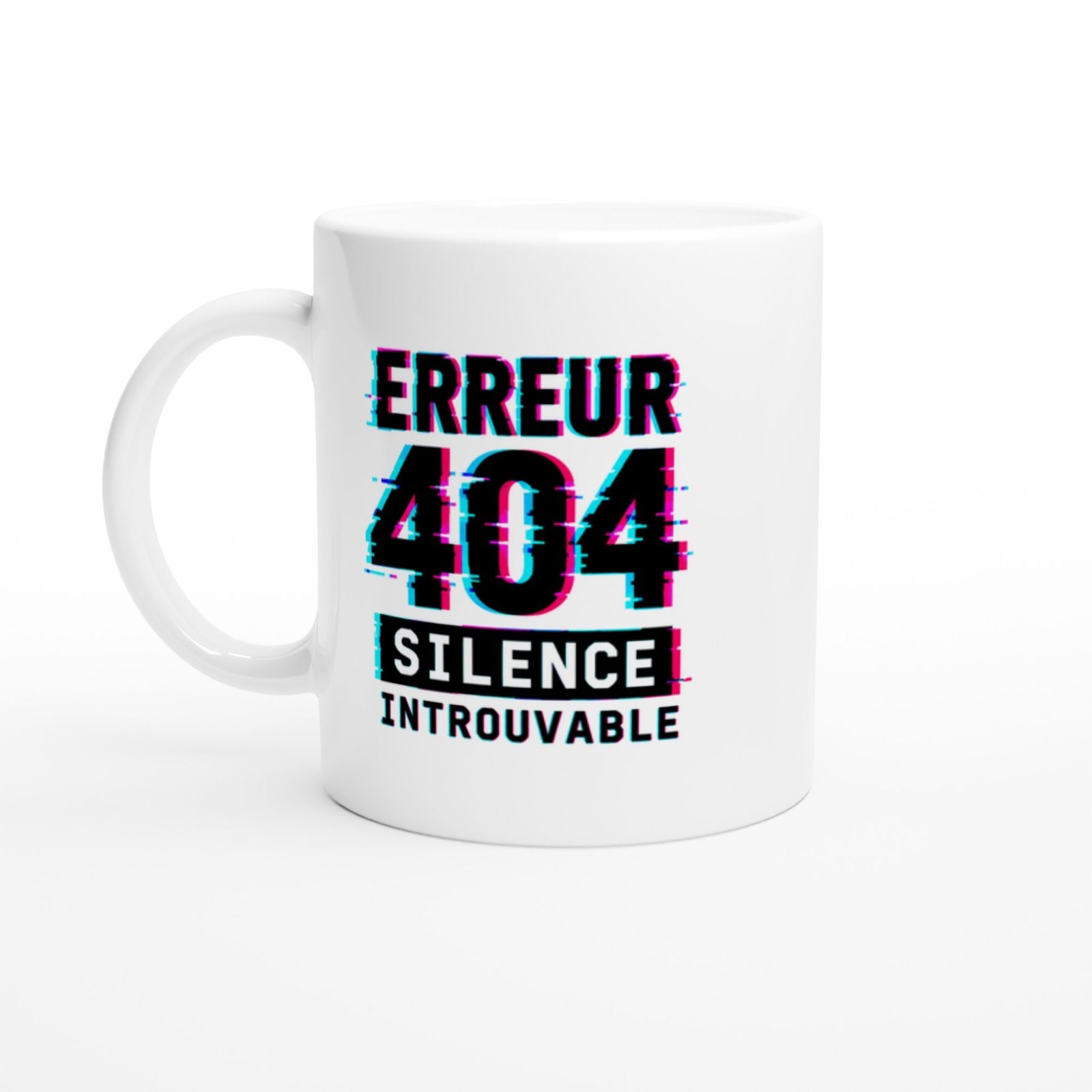 Mug Erreur 404 Silence Introuvable Cadre Noir