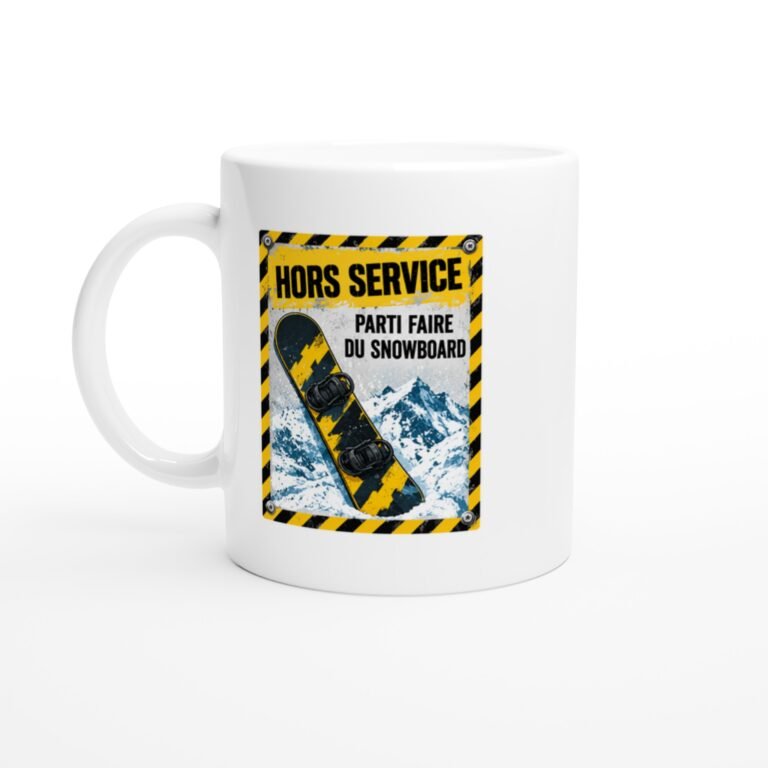 Mug Hors Service Parti Faire Du Snowboard
