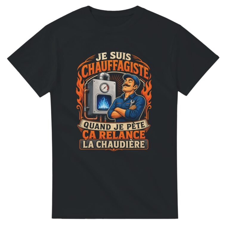 T shirt Je Suis Chauffagiste Quand Je Pète Ça Relance la Chaudière