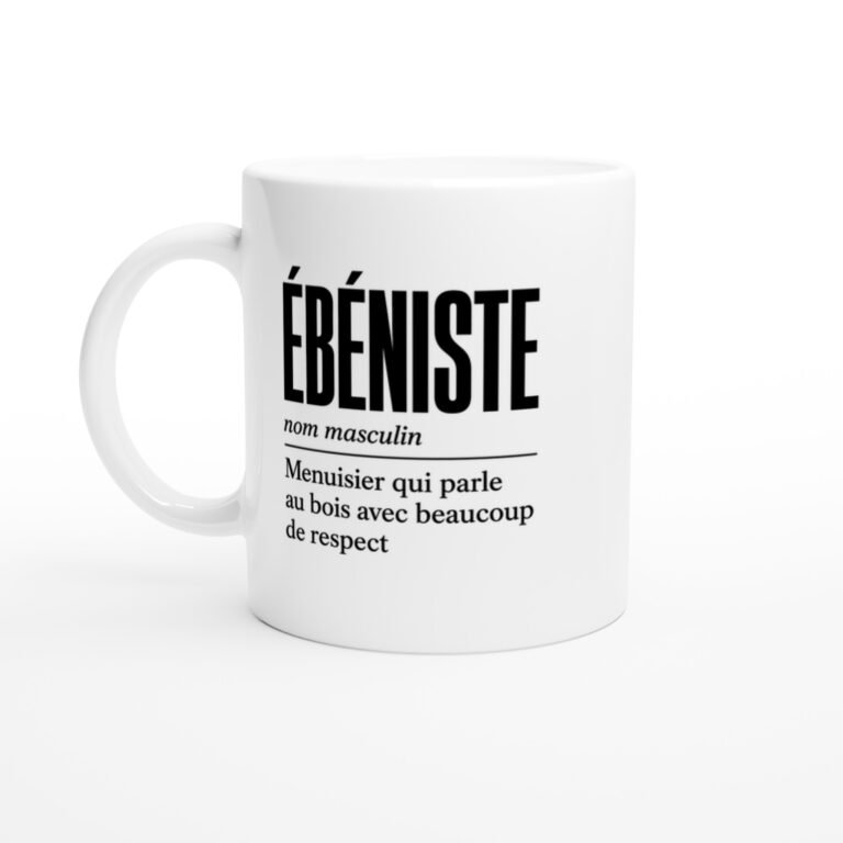 Mug Ébéniste Menuisier Qui Parle au Bois Avec Beaucoup de Respect