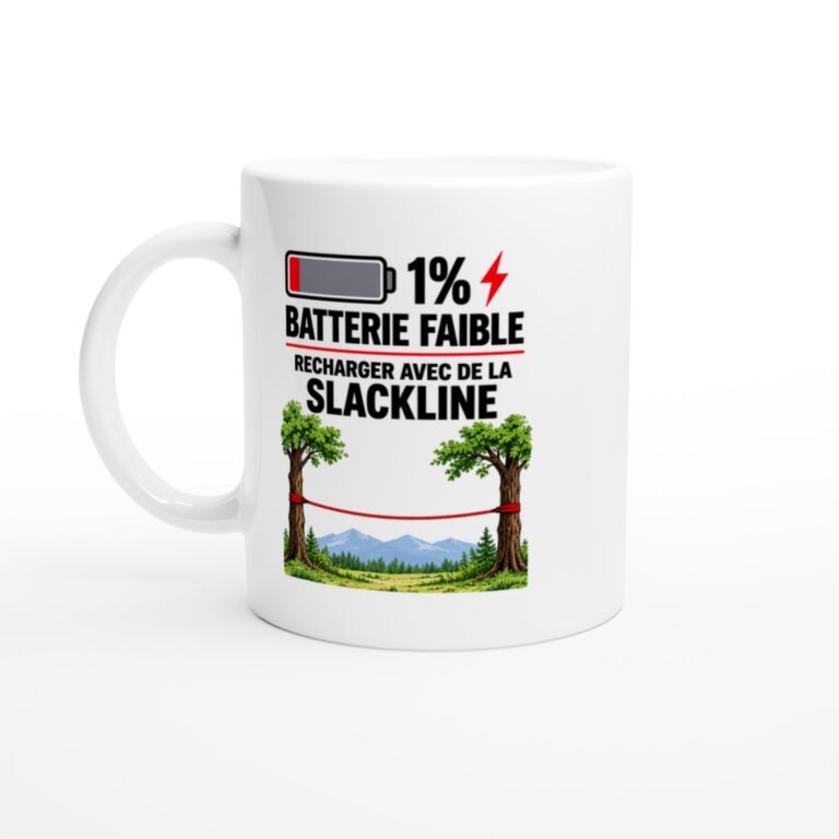 Mug Batterie Faible Recharger Avec De La Slackline