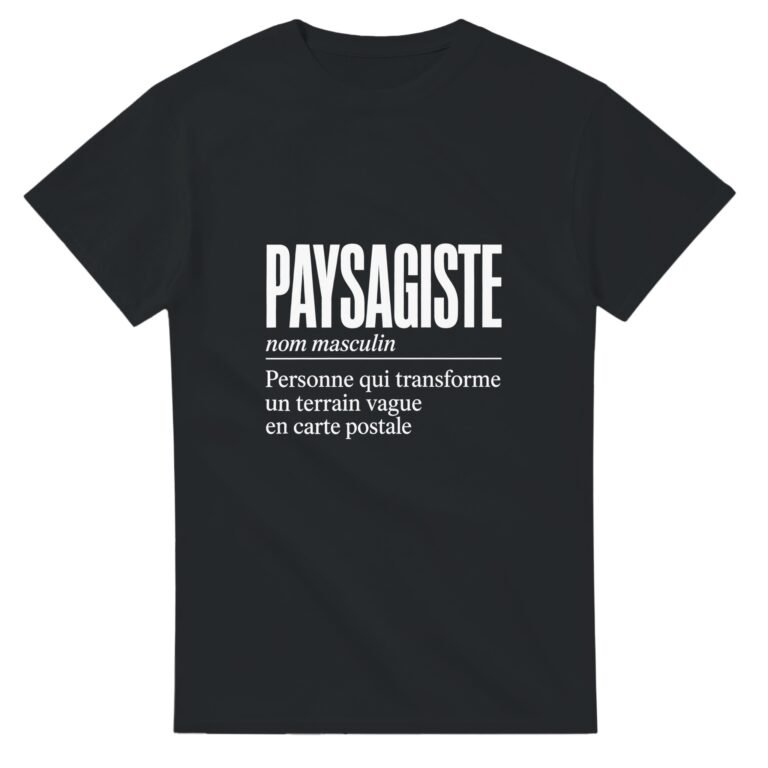 T shirt Paysagiste Personne Qui Transforme un Terrain Vague en Carte Postale