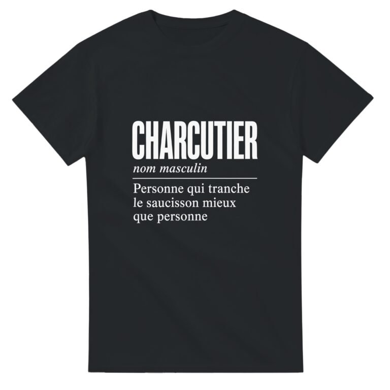T shirt Charcutier Personne Qui Tranche le Saucisson Mieux Que Personne