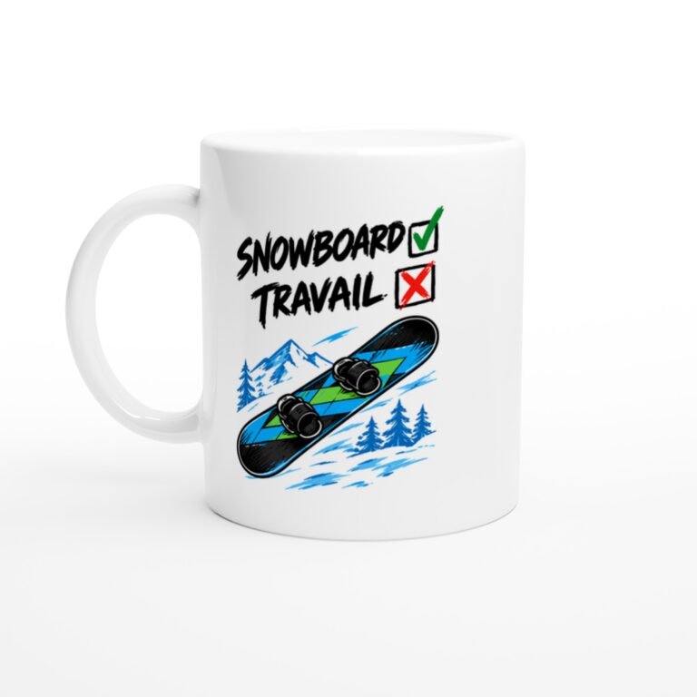 Mug Snowboard Oui Travail Non
