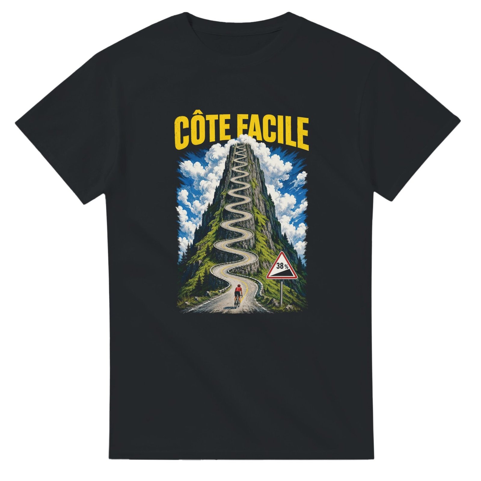 T shirt Vélo Côte Facile 38 pour cent