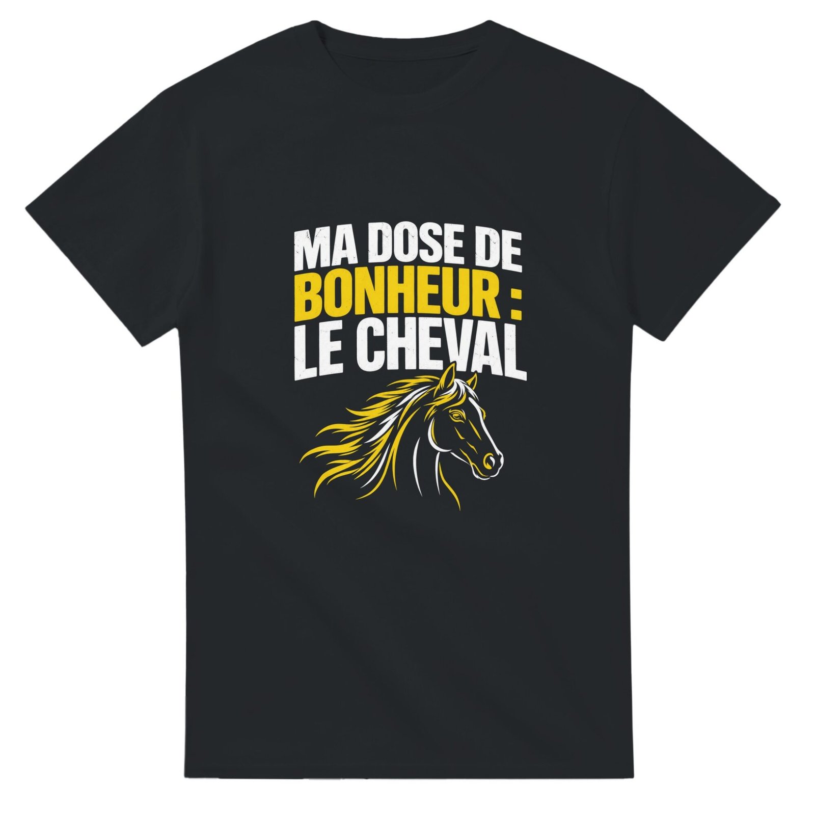 T shirt Ma Dose de Bonheur le Cheval