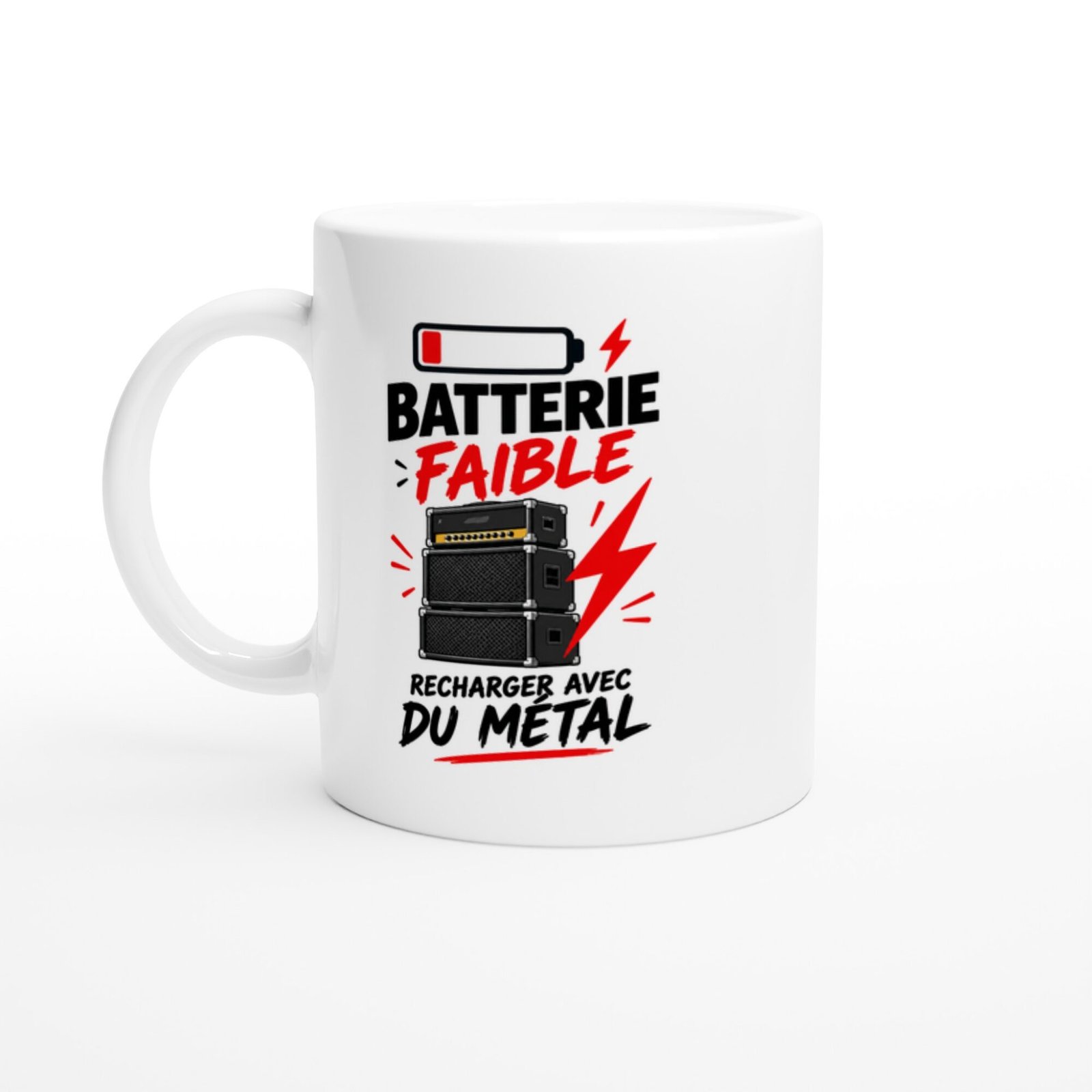 Mug Batterie Faible Recharger Avec Du Métal