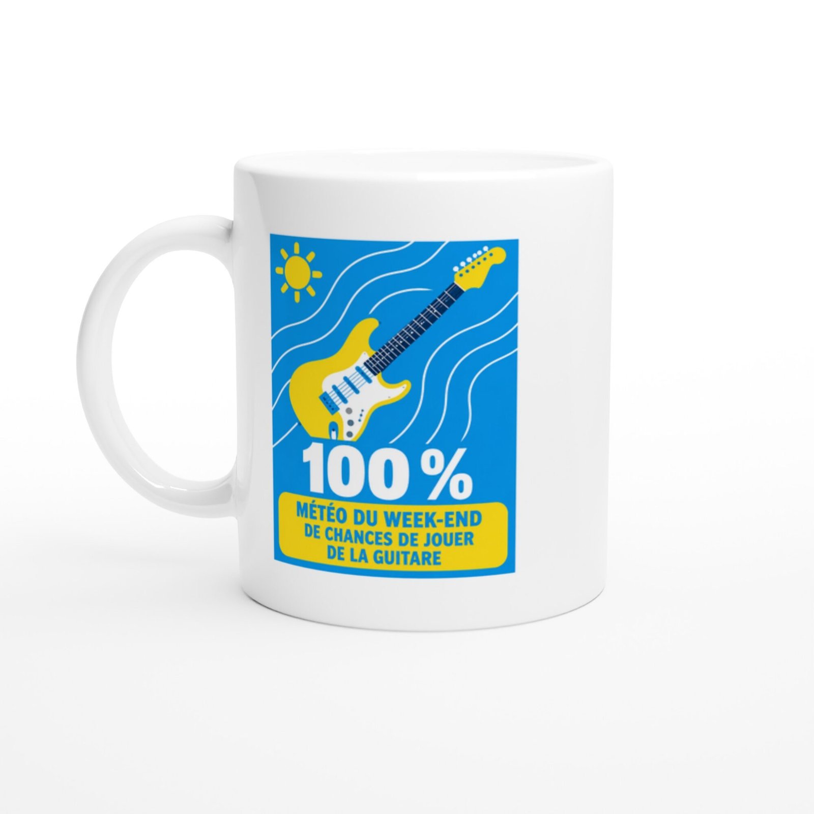 Mug Météo Du Week-End 100 % De Chances De Jouer De La Guitare