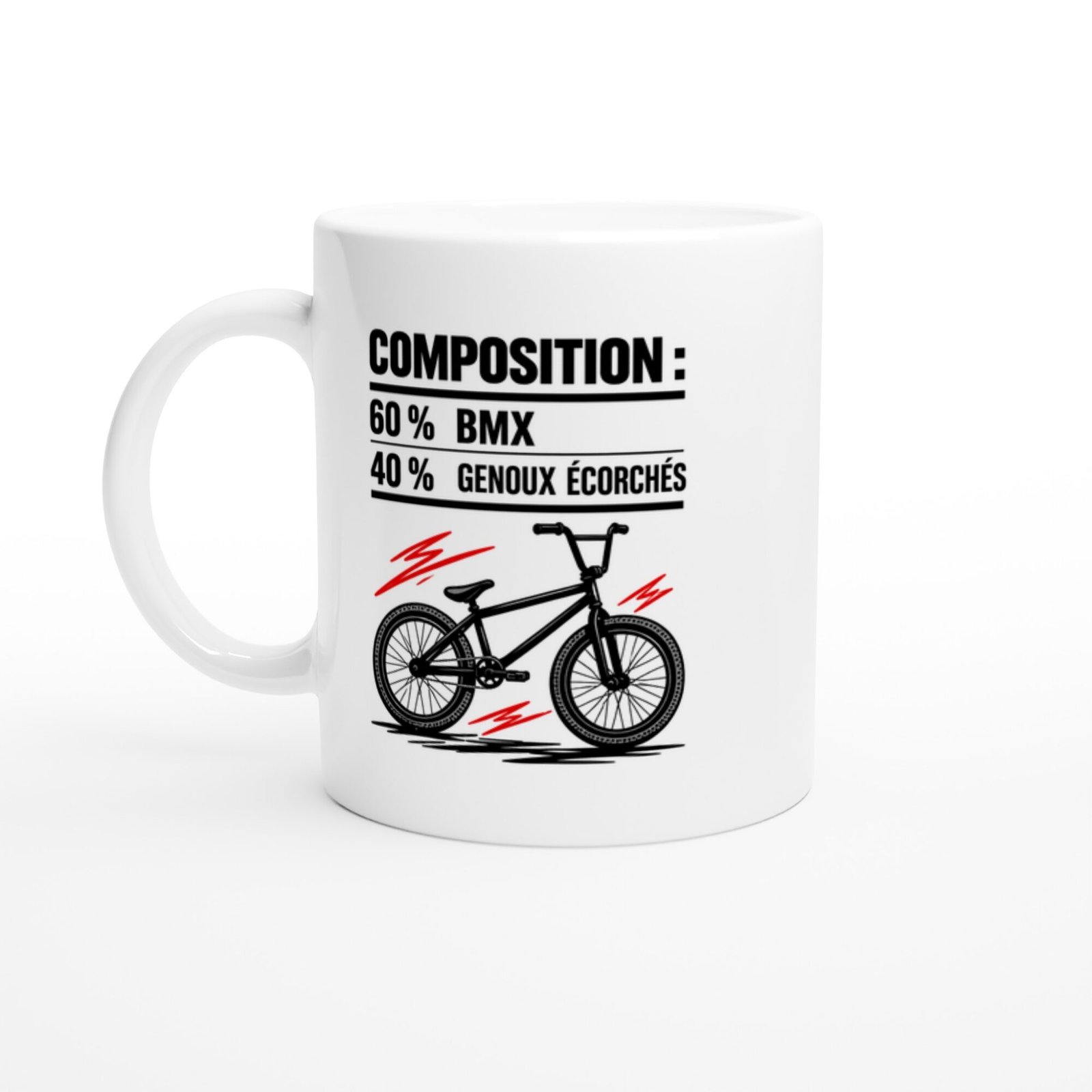 Mug Composition 60 % BMX 40 % Genoux Écorchés