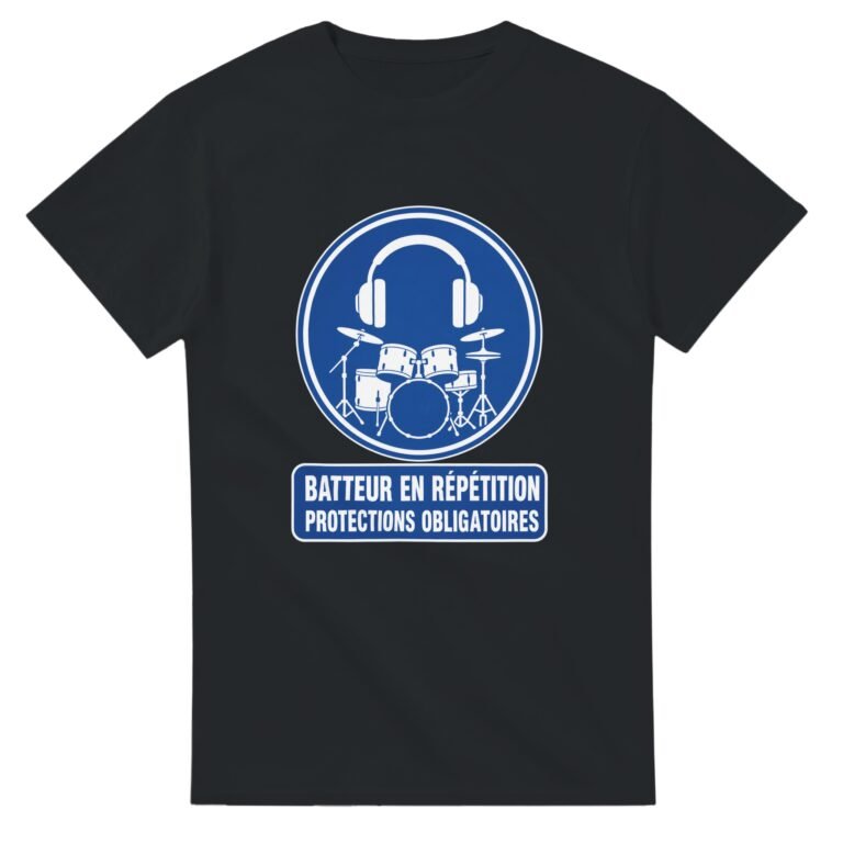 T shirt Batteur en Répétition Protections Obligatoires