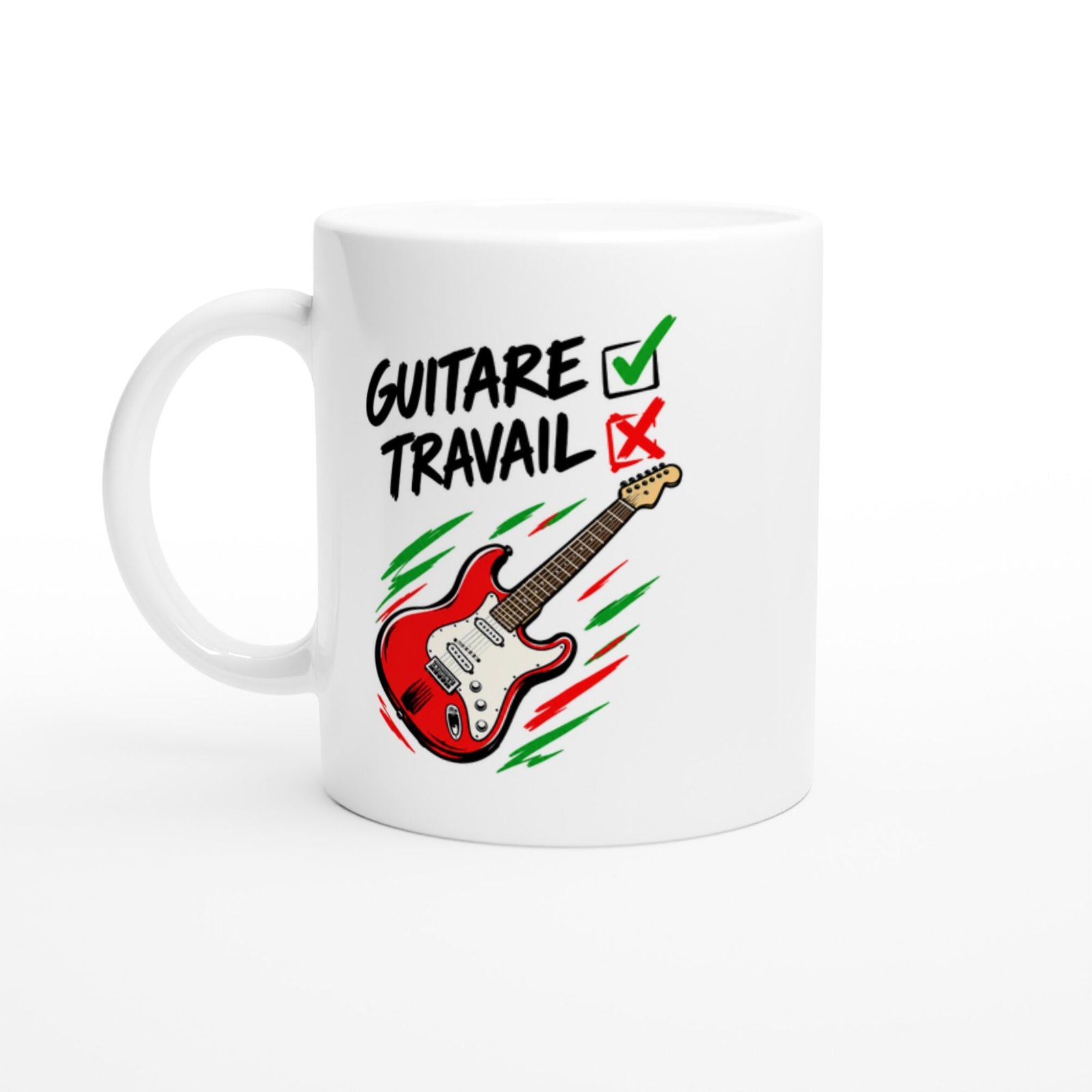Mug Guitare Oui Travail Non