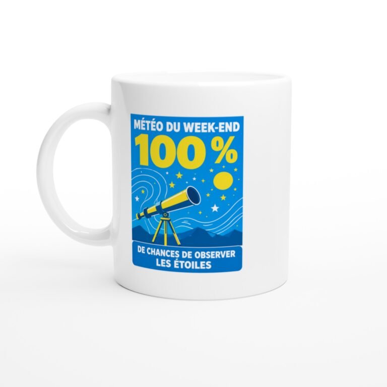 Mug Astronomie Météo Du Week-End 100 % De Chances D'Observer Les Étoiles