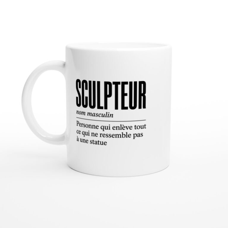 Mug Sculpteur Personne Qui Enlève Tout Ce Qui Ne Ressemble Pas à une Statue