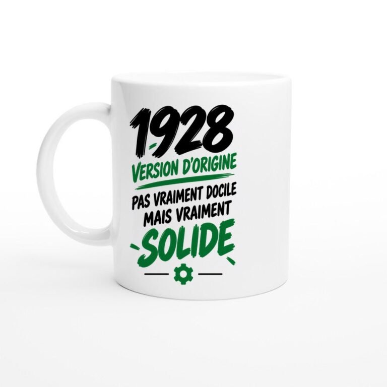 Mug 1928 Version d'Origine Pas Vraiment Docile Mais Vraiment Solide - Idée Cadeau