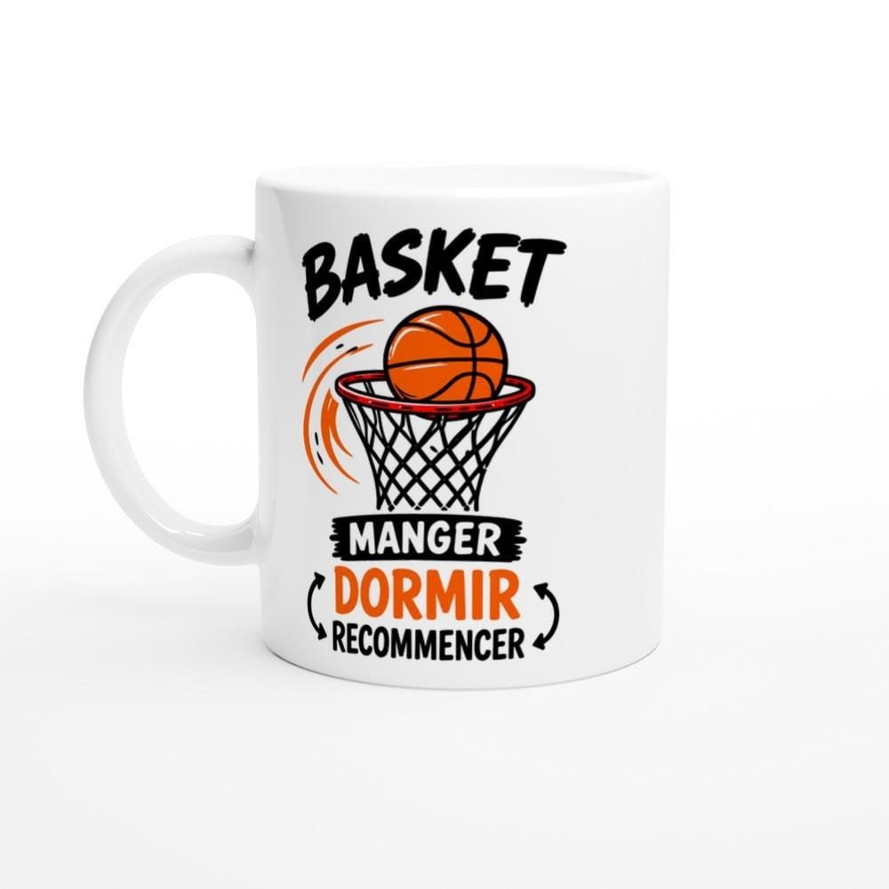 Mug Basket Manger Dormir Recommencer – Idée Cadeau