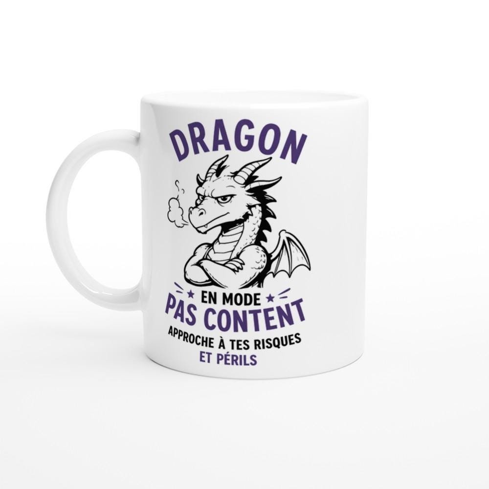 Mug Dragon En Mode Pas Content Approche À Tes Risques Et Périls