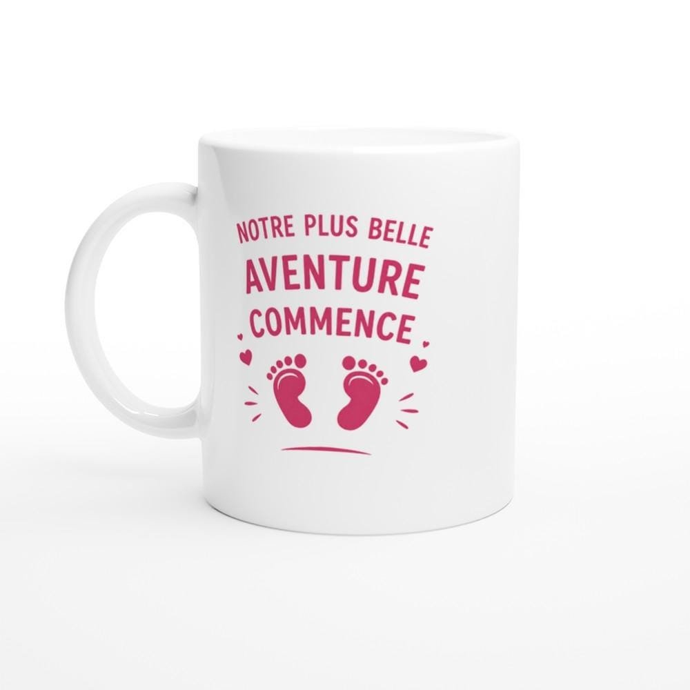 Mug Grossesse Notre Plus Belle Aventure Commence