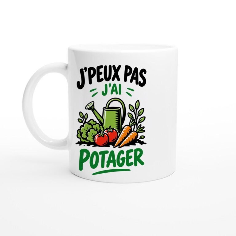 Mug J'peux Pas J'ai Potager - Idée Cadeau