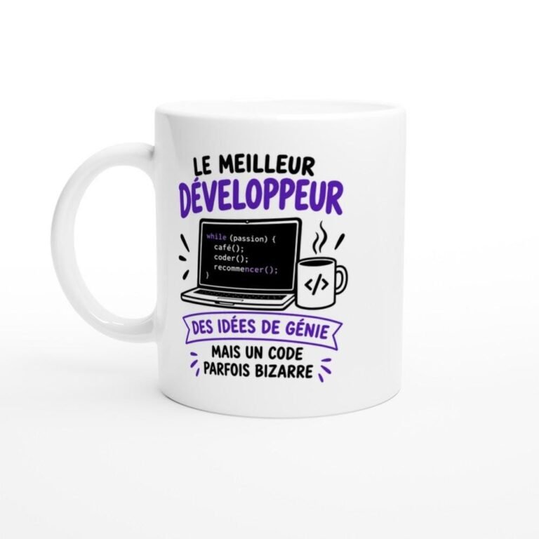Mug Le Meilleur Développeur des Idées de Génie Mais un Code Parfois Bizarre - Idée Cadeau