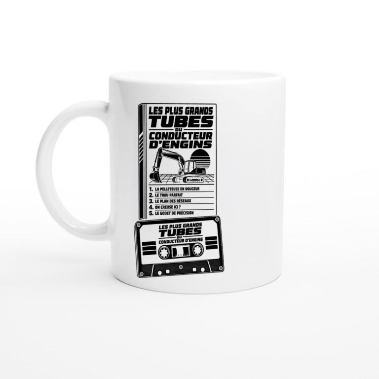 Mug Les Plus Grands Tubes du Conducteur d'Engins la Pelleteuse en Douceur le Trou Parfait