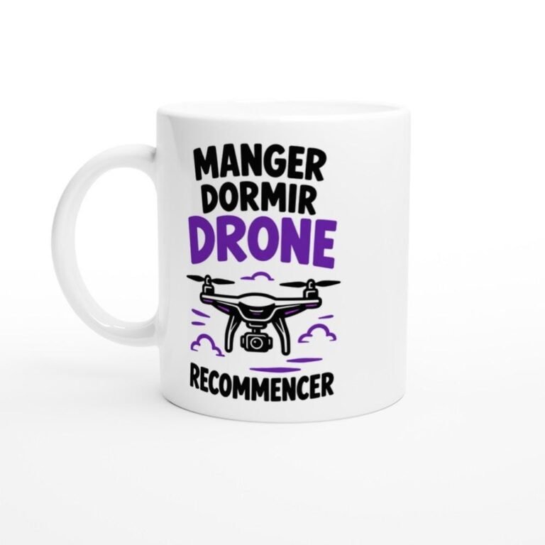Mug Manger Dormir Drone Recommencer - Idée Cadeau Pilote de Drone