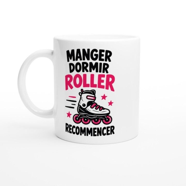 Mug Manger Dormir Roller Recommencer - Idée Cadeau