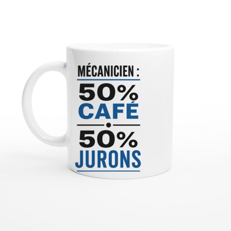 Mug Mécanicien 50 % Café 50 % Jurons