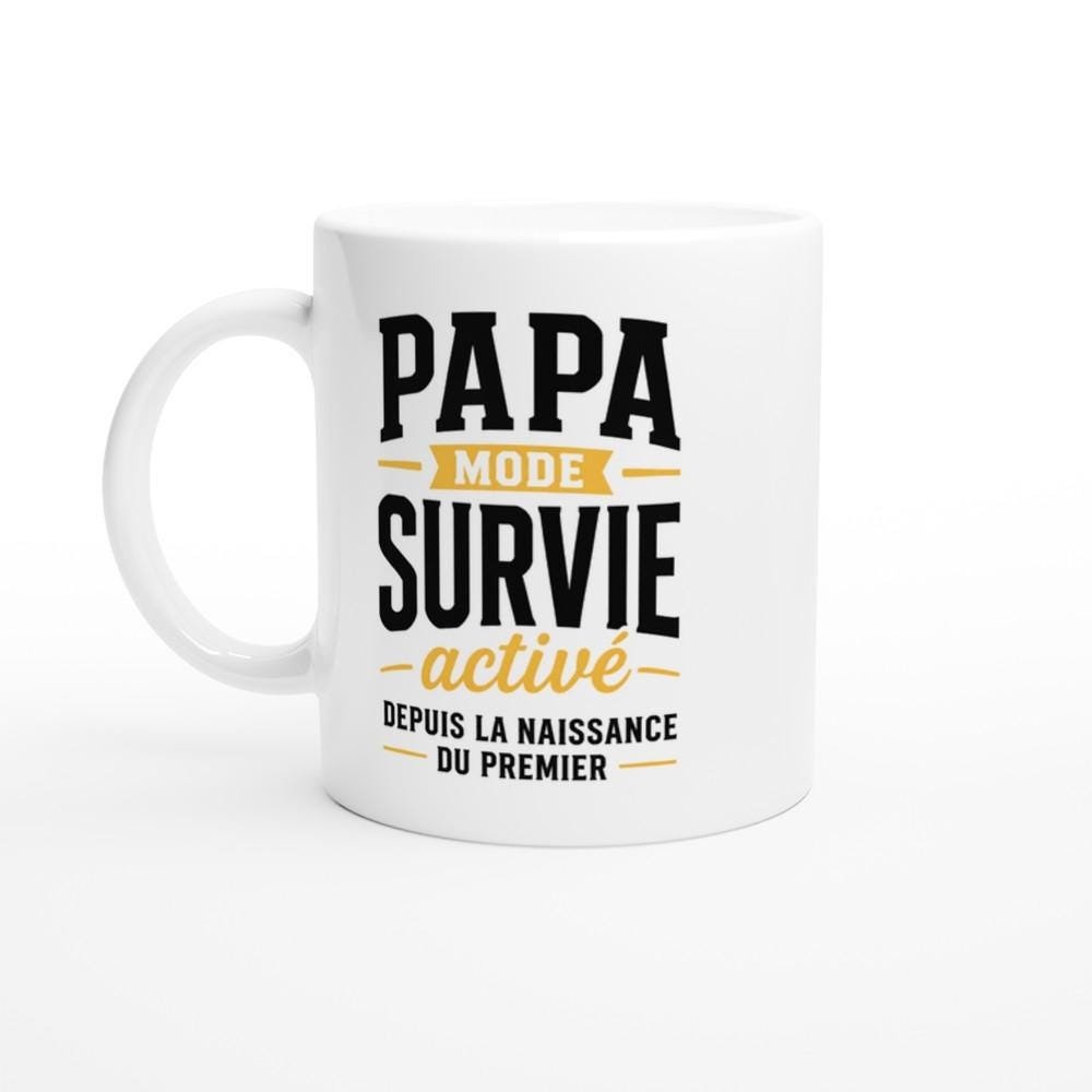 Mug Papa Mode Survie Activé Depuis La Naissance Du Premier