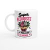 Mug Super Fleuriste la Meilleure du Monde – Idée Cadeau